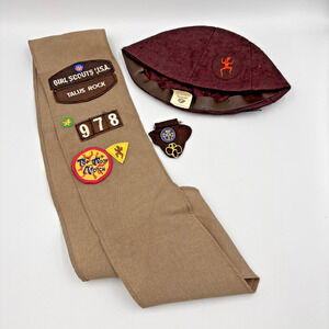 VINTAGE GIRL SCOUT BROWNIE UNIFORM SASH WITH PATCHES Greater Pittsburgh